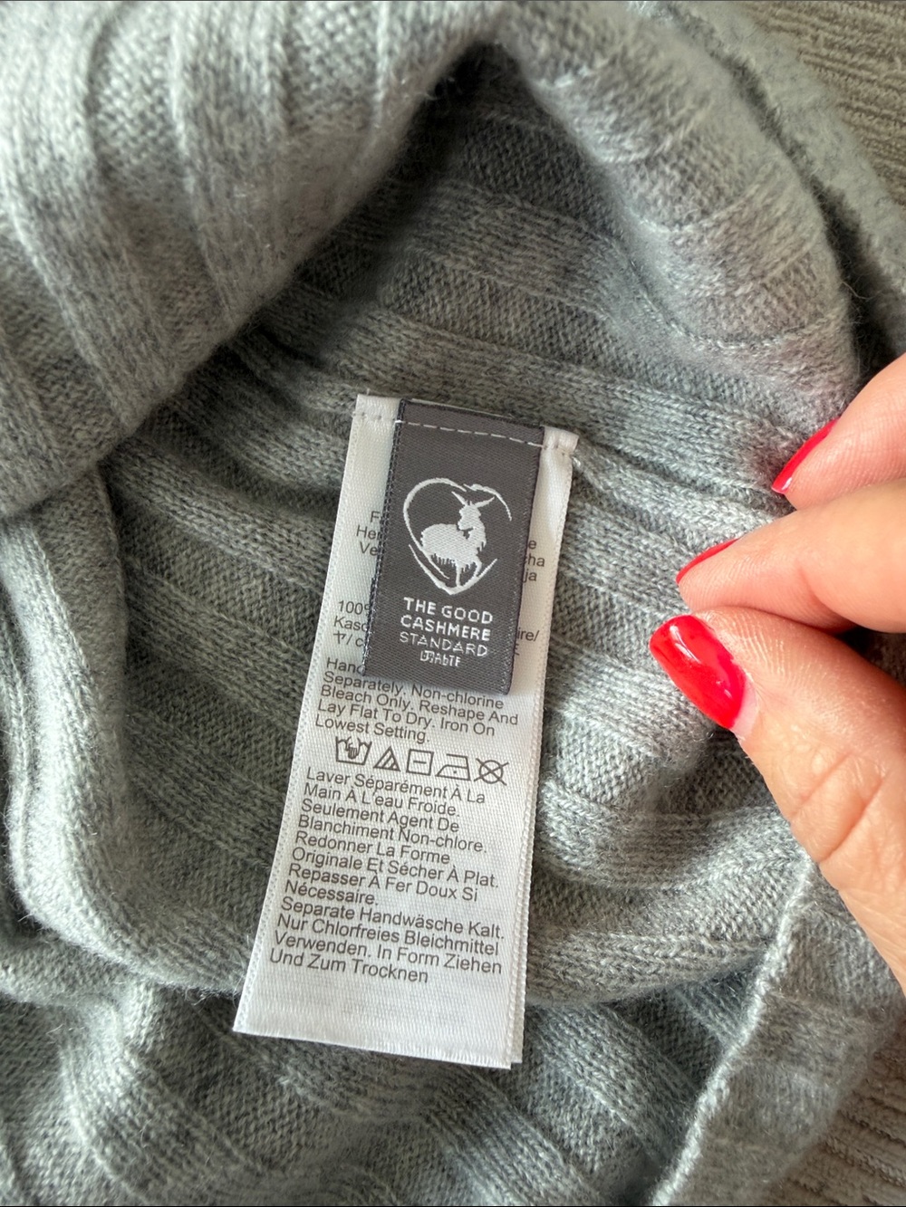 J. Crew Light Gray Ribbed Cashmere Cardigan - Picture 6 of 9